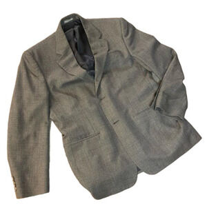 Oscar De La Renta grey wool suit jacket size 40 regular